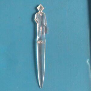 Vintage Letter Opener (circa 1950) Fuller Brush Co. Man Figure Plastic 6-6